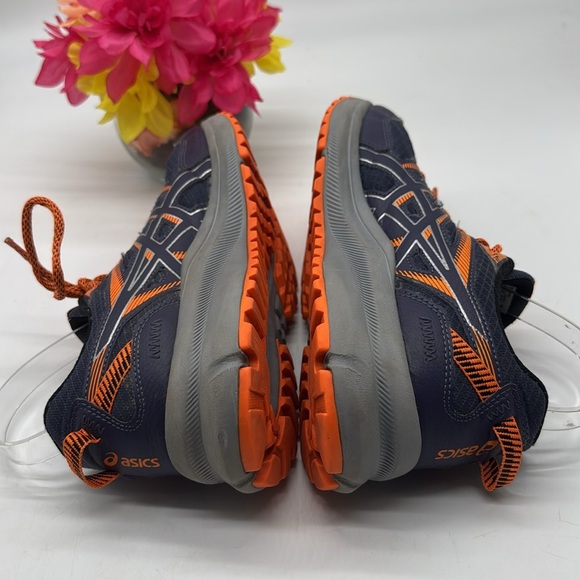 Asics Trail Scout 2 Black and Orange Athletic Shoes with Breathable Mesh Size 8 - Picture 4 of 7